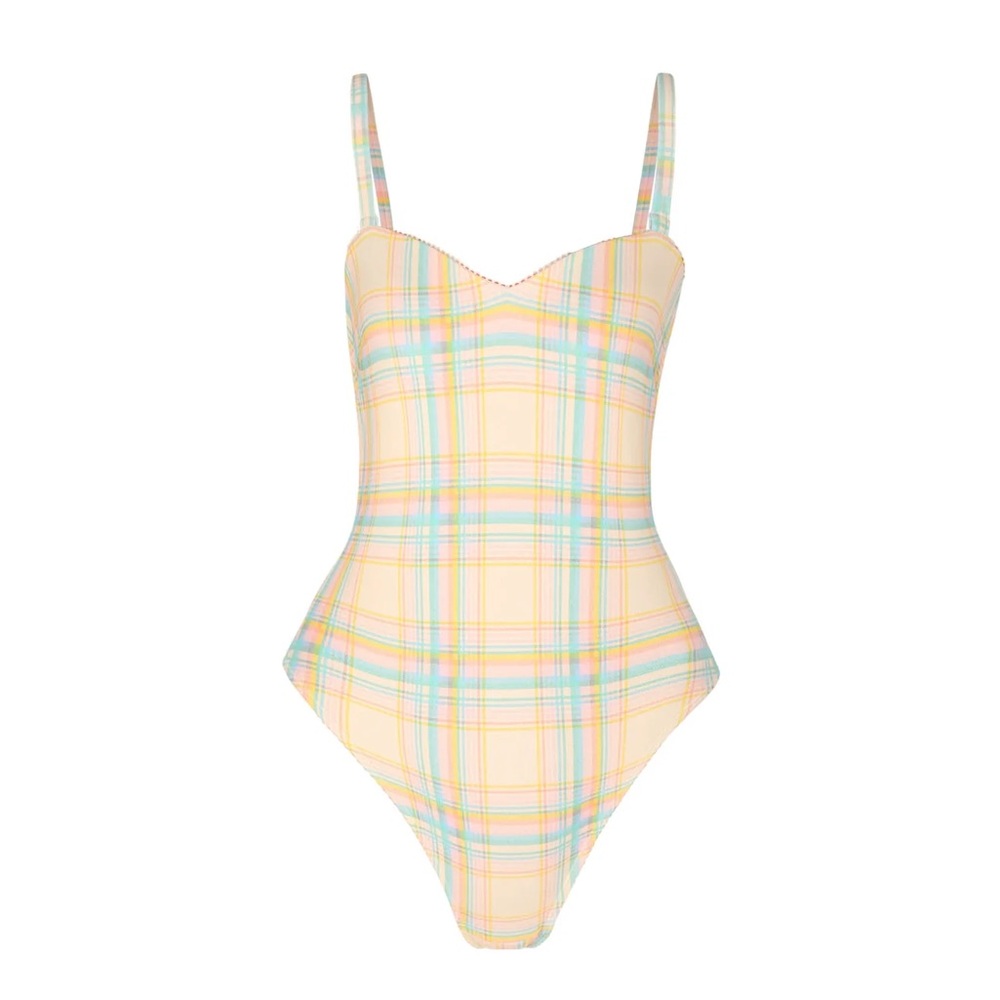 The Banana Plaid Cannes Suit by Selkie